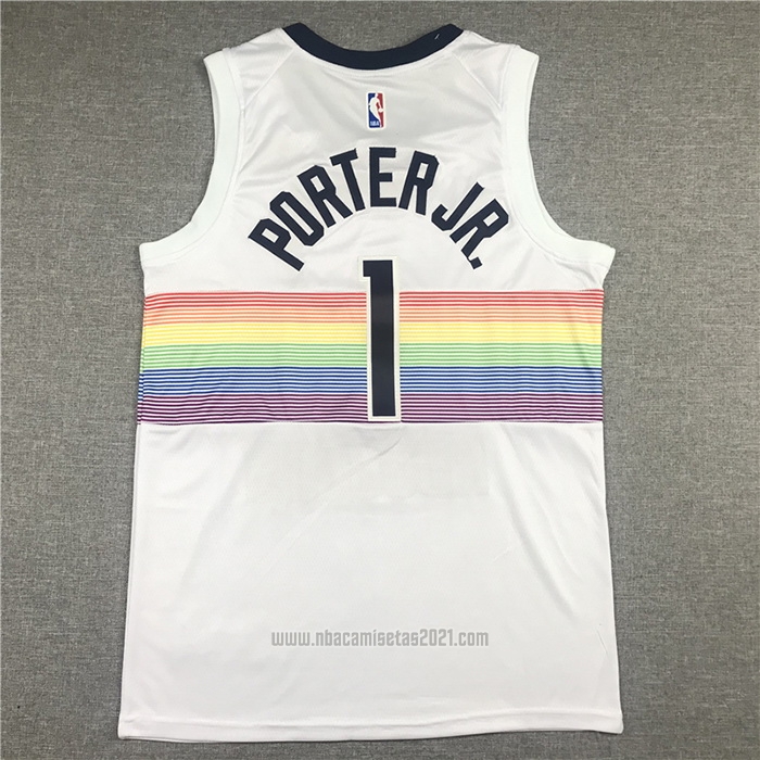 Camiseta Denver Nuggets Michael Porter JR. #1 Ciudad Blanco